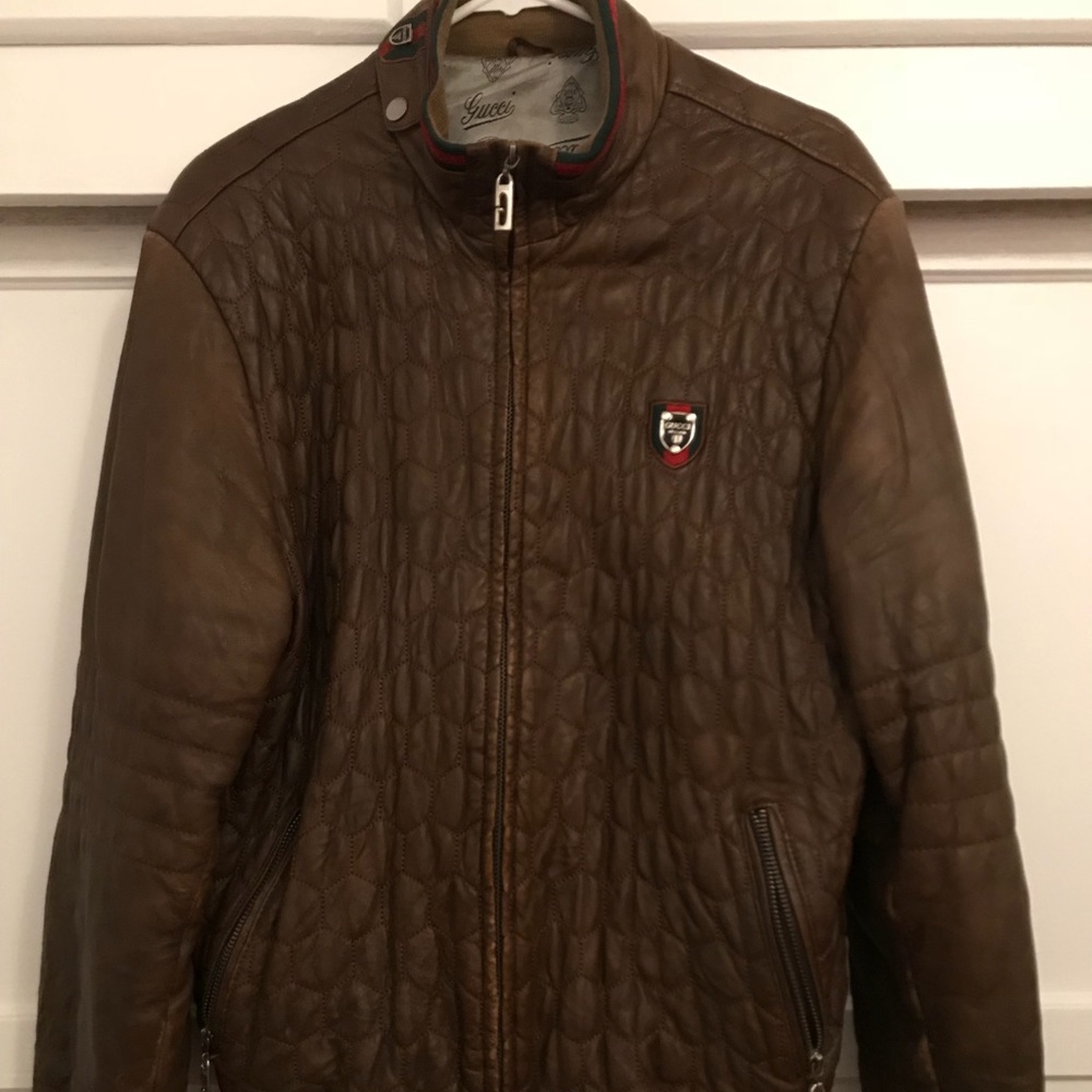 Gucci Brown Leather Jacket